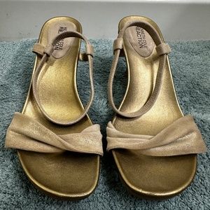 Metallic Gold Heeled Sandals
